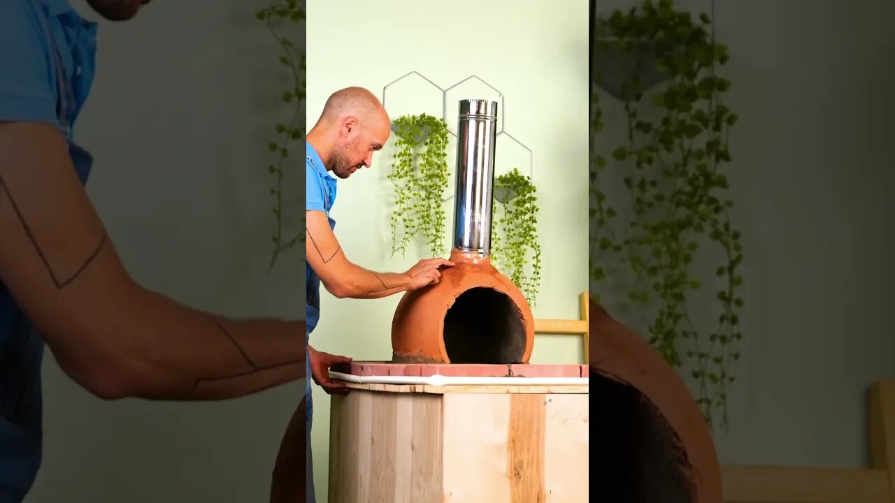 How to transform a broken ceramic pot into a pizza oven on wheels 🍕