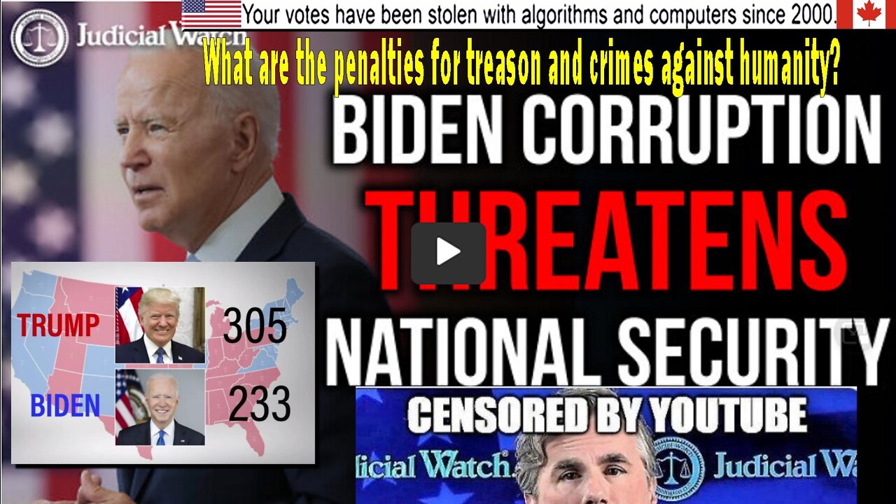 Only Approved Speech Will Be Allowed: YouTube-Google Censor J. Watch and Newsmax over Biden Corrup V