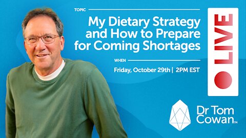 My Dietary Strategy And How To Prepare For Coming Shortages- Friday, October 29th, 2021 Webinar