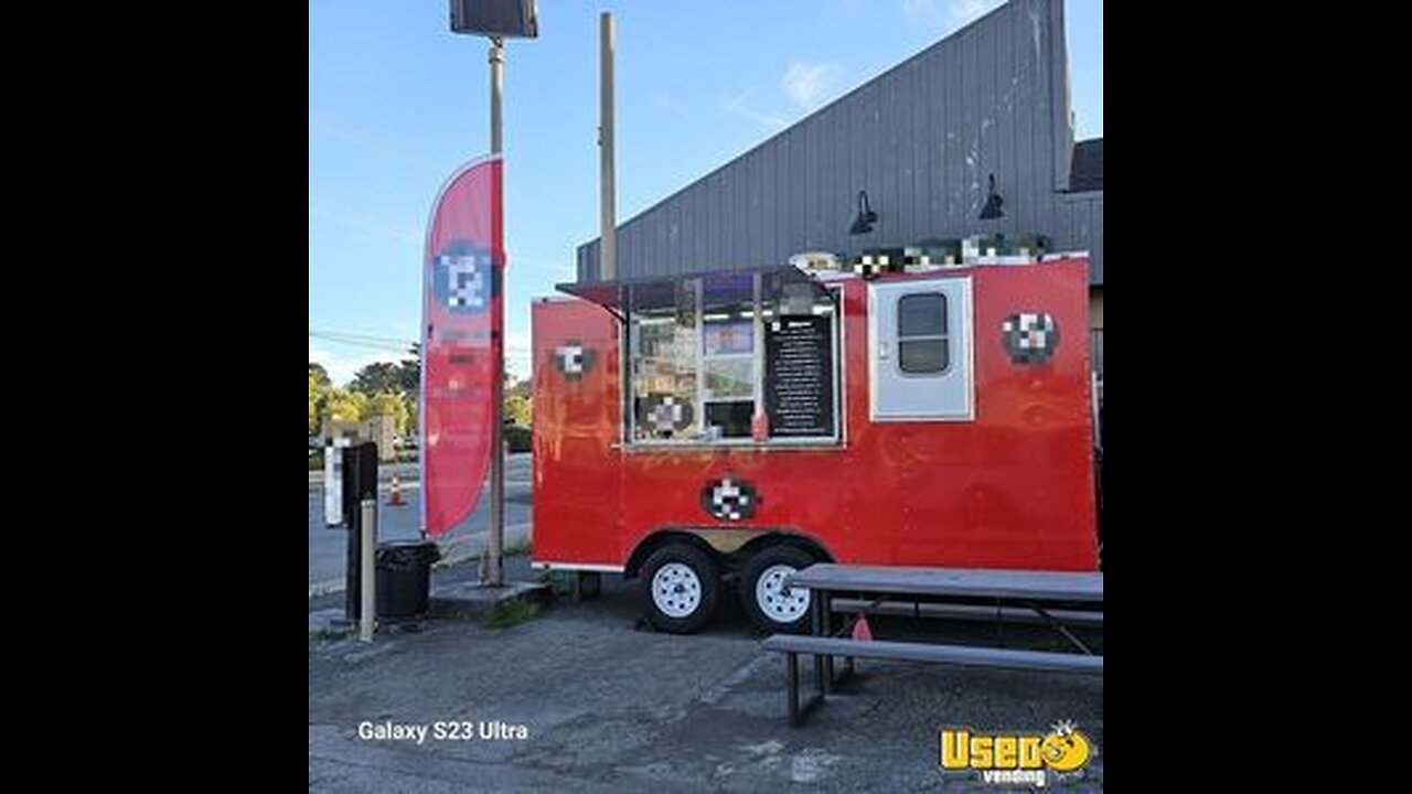 Like New - 2023 8' x 14' Kitchen Food Trailer with Fire Suppression System for Sale in California!