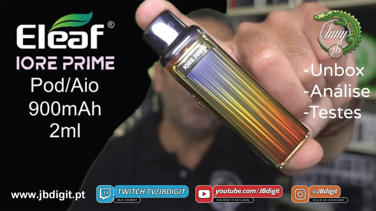 [PT] [SHORT] Eleaf IORE PRIME Pod/Aio - 900mAh 2ml - e é bom para?