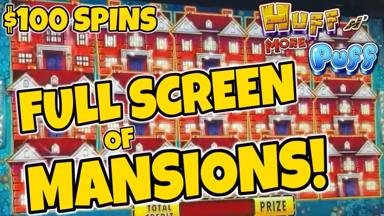 BEST BONUS EVER!!! ⚠️ FULL SCREEN MANSION FEATURE JACKPOT! ⚠️ HIGH LIMIT HUFF N MORE PUFF!