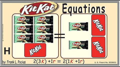 VISUAL KITKAT DUOS 2(3K)+1r=2(1K+1r) EQUATION _ SOLVING EQUATIONS _ SOLVING BASIC WORD PROBLEMS