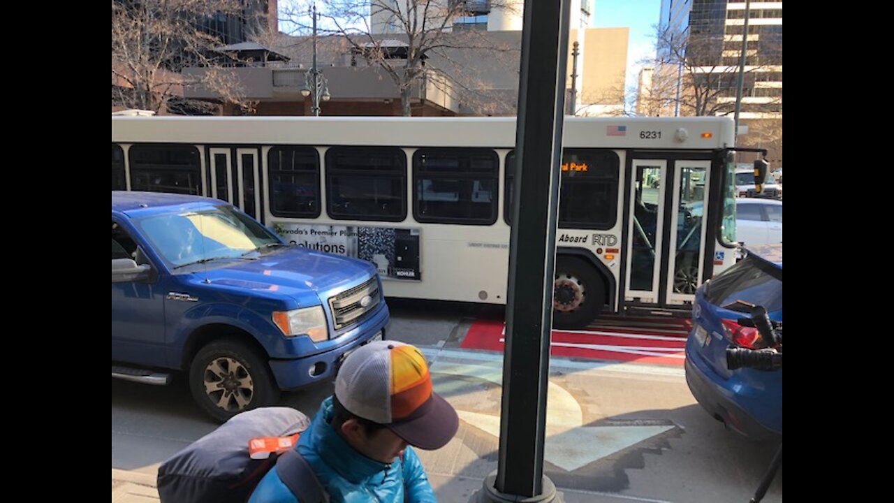 Denver Public Works eliminating some parking for Transit-Only lane on 17th Street