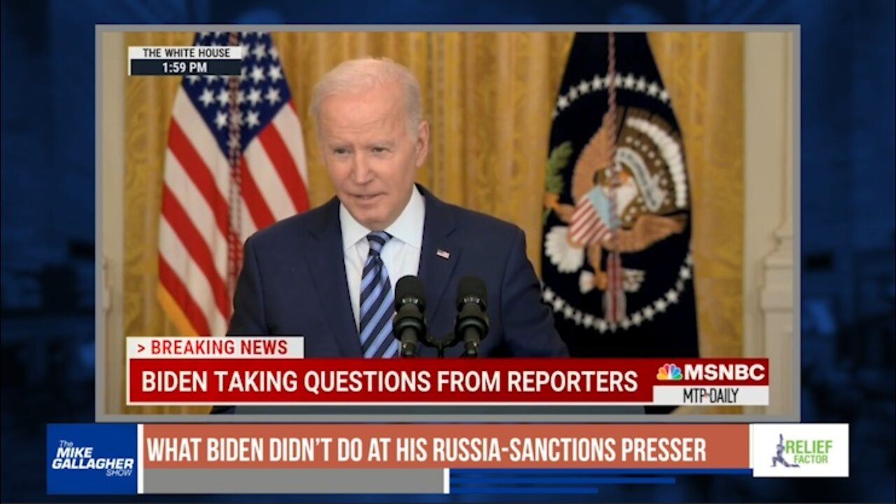 President Biden said that nobody expected sanctions to prevent anything from happening