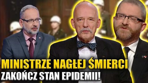 Ministrze NAGŁEJ ŚMIERCI zakończ stan epidemii! Braun: Rozliczmy tych PRZESTĘPCÓW! \\ Polska.LIVE