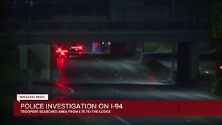 Police investigation on WB I-94