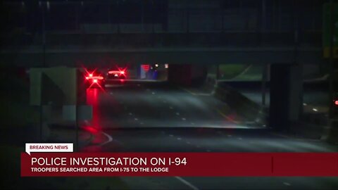 Police investigation on WB I-94