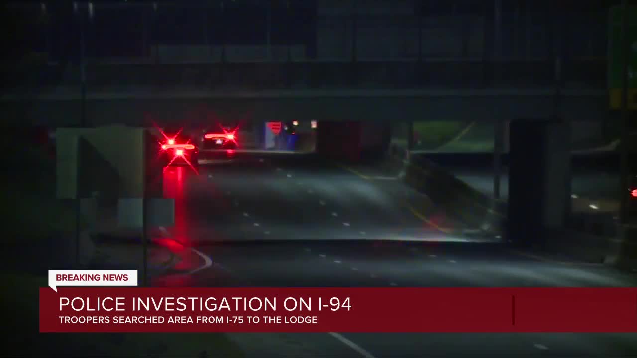 Police investigation on WB I-94