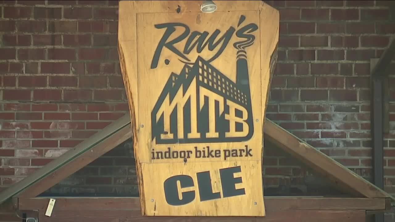 Where is the largest indoor mountain biking track in the world? Right here in Cleveland