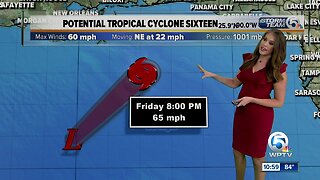 11 a.m. Friday advisory on Potential Tropical Cyclone 16