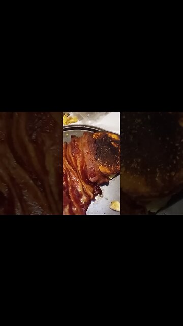 crepes and bacon for breakfast #food