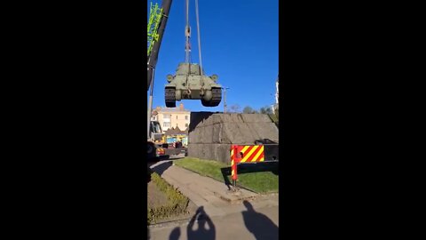 In Zhytomyr the Soviet "thirty-four" was removed from Victory Square
