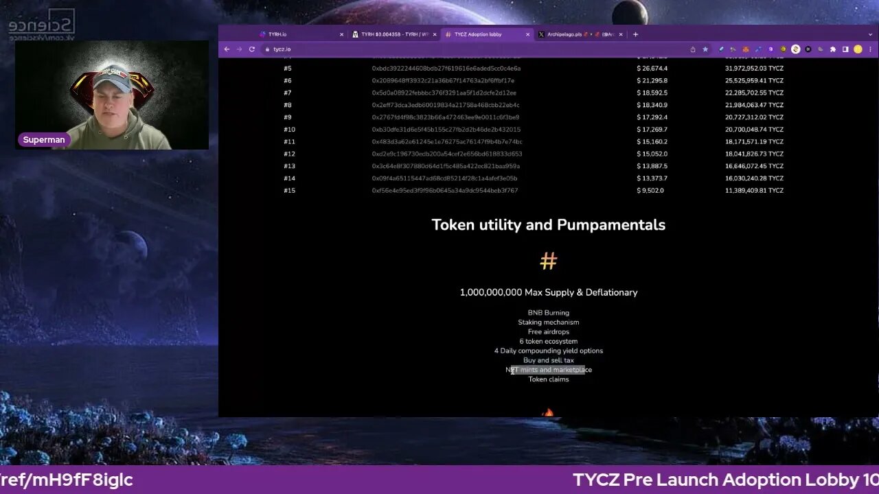 TYCZ Adoption Lobby Grab Bonus 10% Today! Big GamFi Pumpamentals!