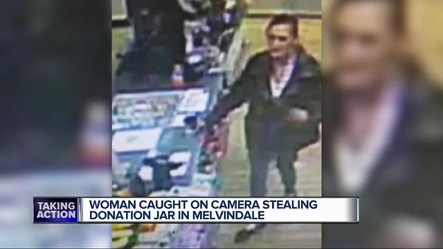 Woman caught on camera stealing donation box meant to help Downriver animals