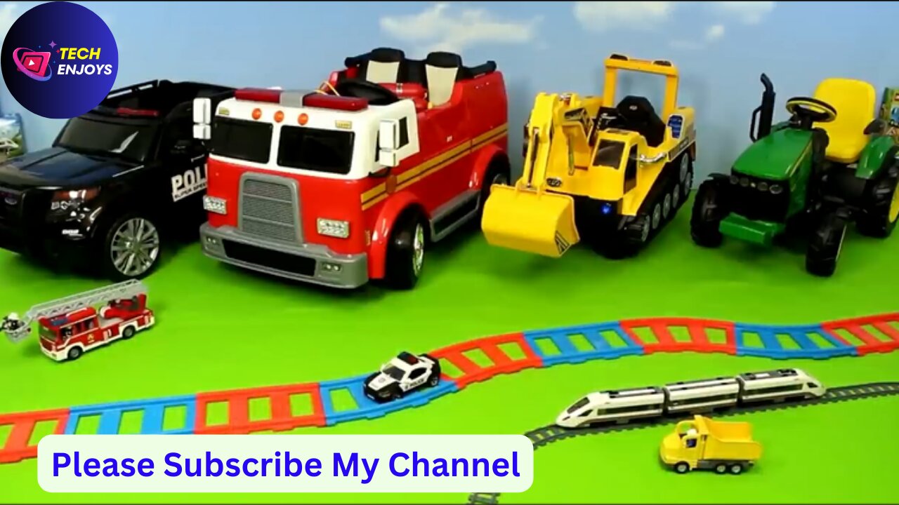 Funny Cartoon Toys | Excavadora Tractor Buldocer | Cartoon Toys Transport 2024