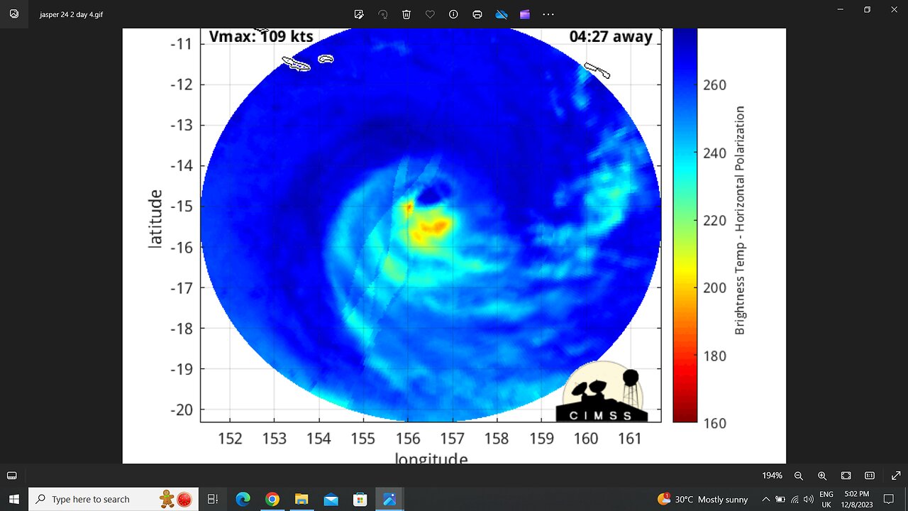 Whipping Beam Strenthening TC Jasper & Chemtrails Around The World