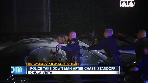 Suspected drunken driver taken down by police after chase, standoff