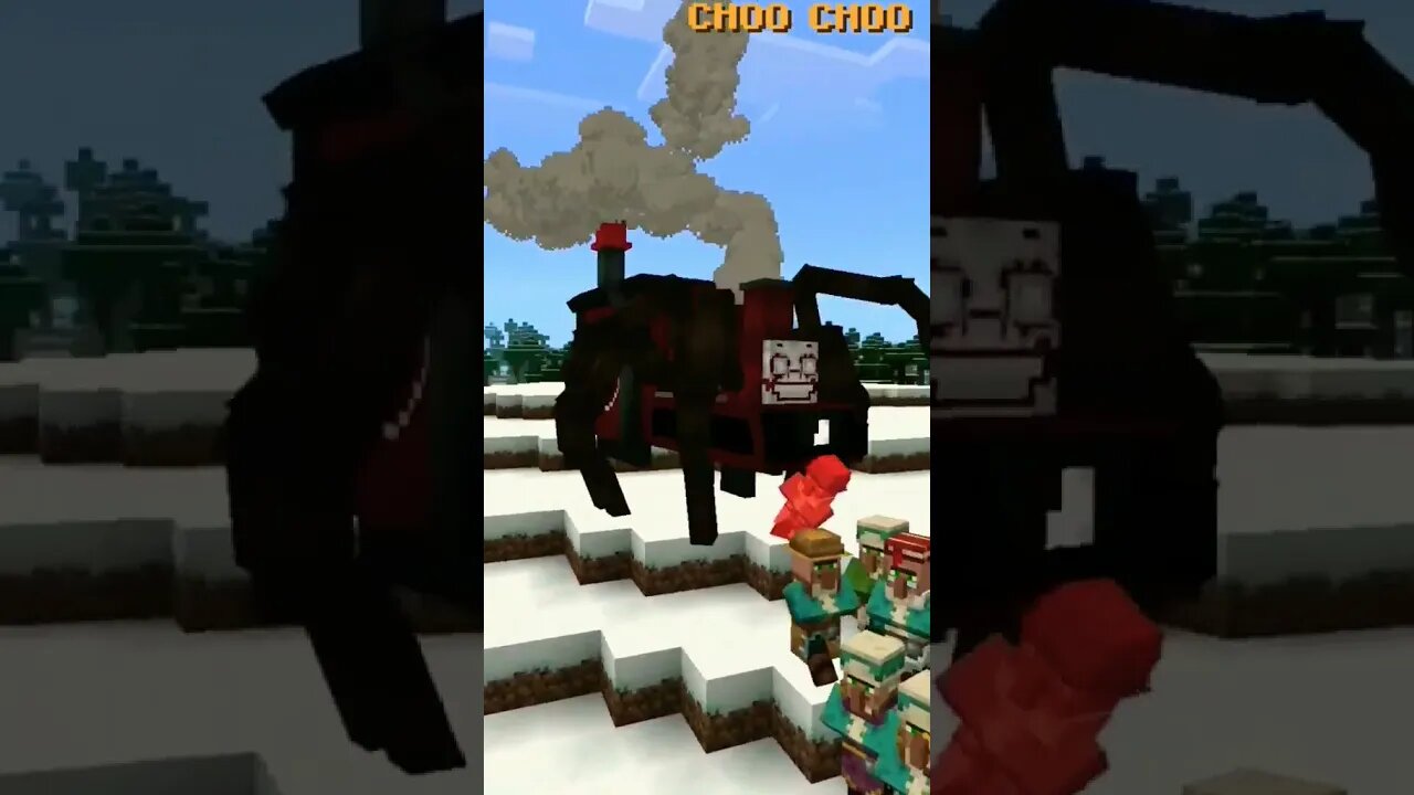 CHOO-CHOO CHARLES no minecraft!!!!!🤯🤯🤯😱😱😱 #viral #shorts #minecraft #fypシ