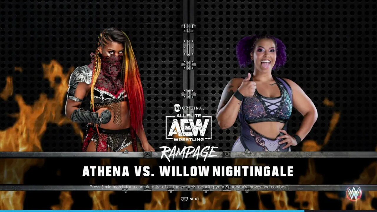 AEW Rampage Willow Nightingale vs Athena Semi-Final match of the Women’s Owen Hart Tournament