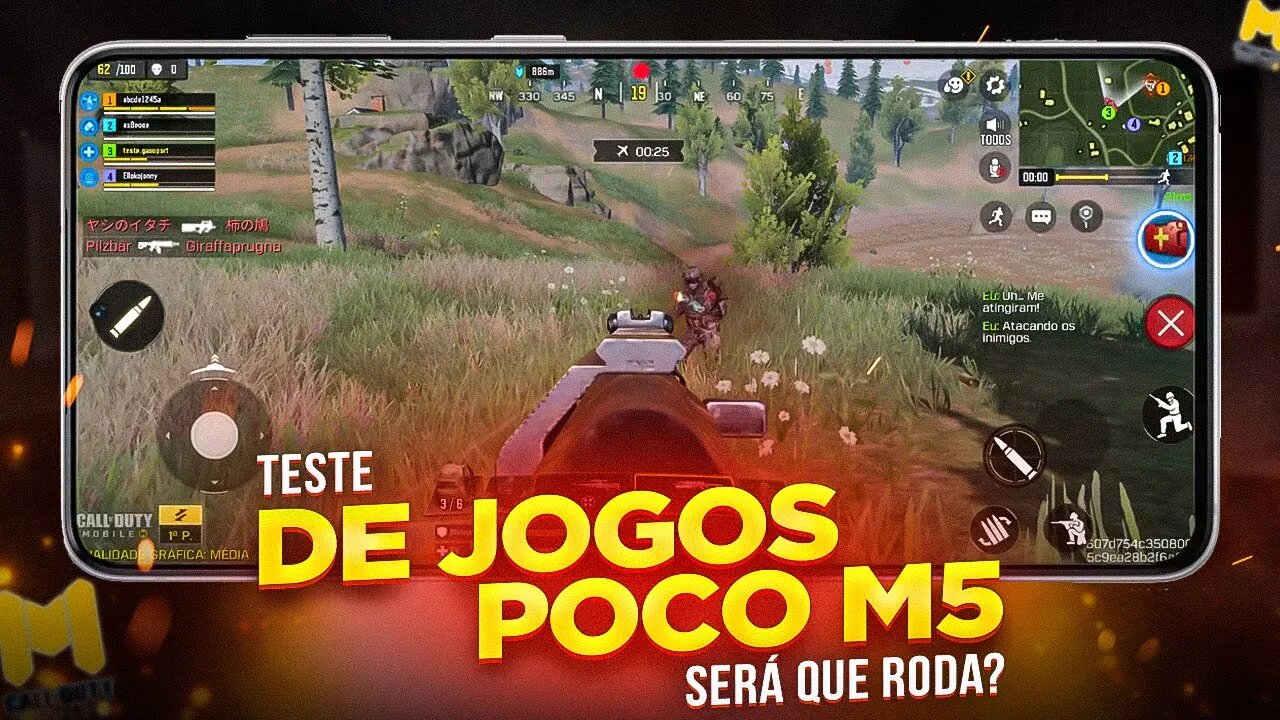 POCO M5 - Teste de JOGOS! COD Mobile, será que roda liso?