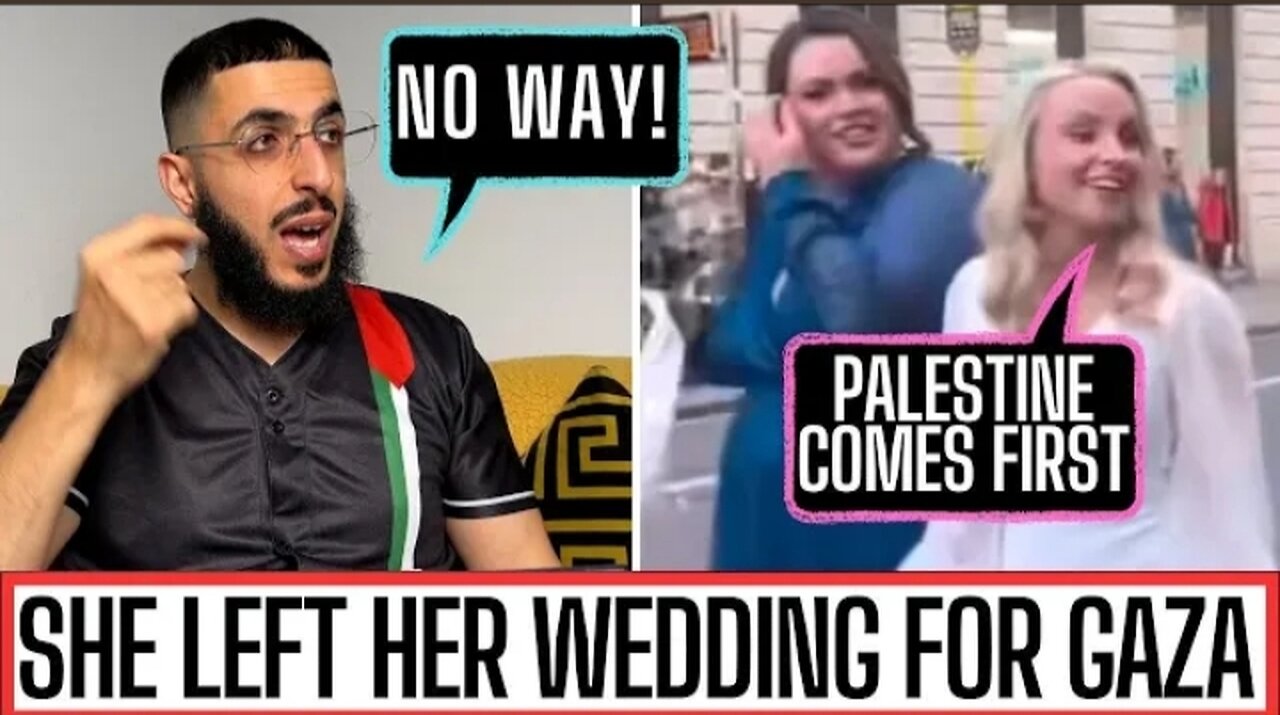BRIDE LEAVES WEDDING FOR PALESTINE