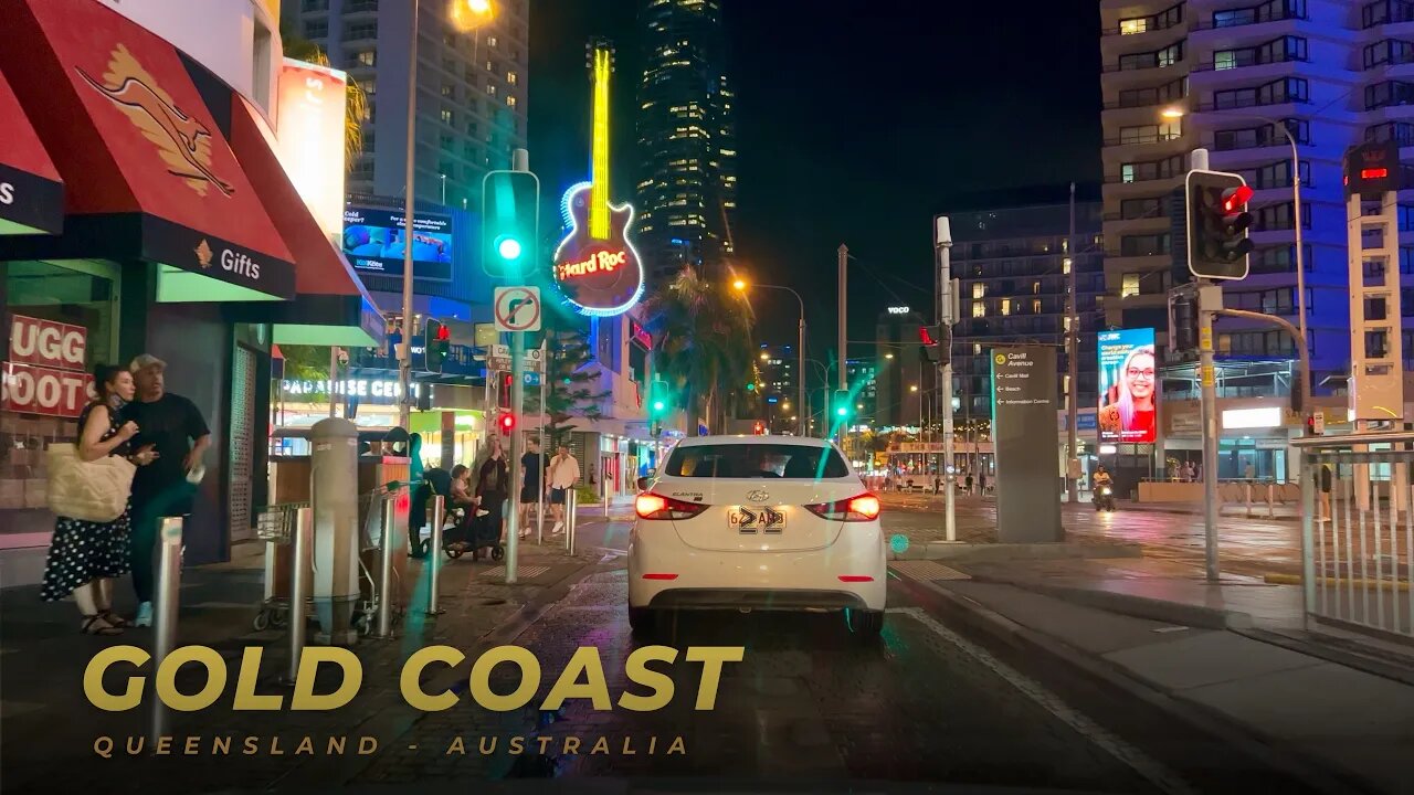 Gold Coast Night Drive 4K || HDR - Dolby Vision || Queensland - Australia