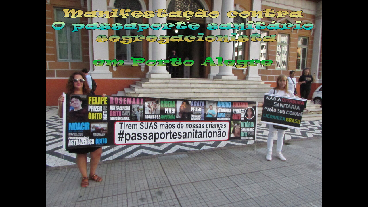 Manifestação contra Passaporte Segregacionista em Porto Alegre