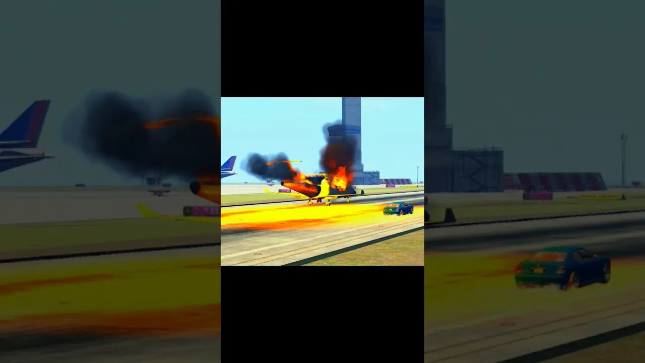 See this plane explosion 😱😱😲😲#bigbang #see #ytshorts #youtube #crazy #viral #gta4