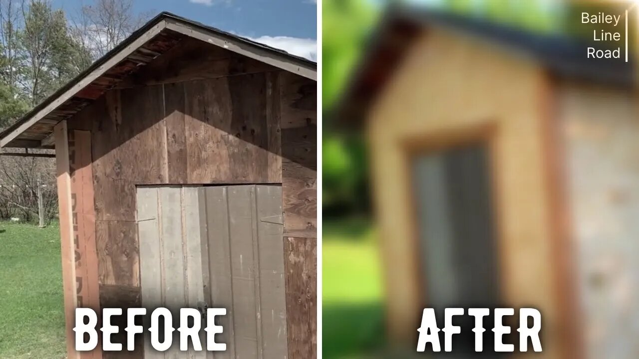 Old Shed Restoration Progress (New & Fancy Shingles)