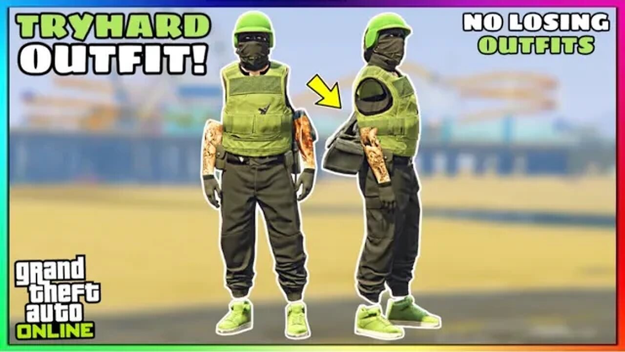 Easy Black Joggers Invisible Arms Glitch Tryhard Modded Outfit (No Transfer) (GTA Online)