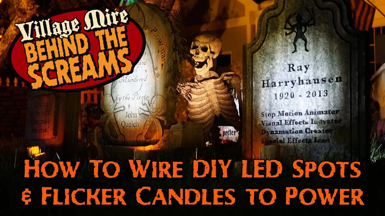 Wiring DIY LED Spot Lights and Flicker Candles to Power Supply | Yard & Home Haunt Lighting