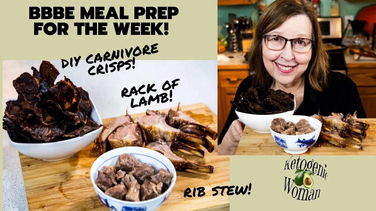 BBBE Carnivore Meal Prep | DIY Carnivore Crisps (Not Deli meat!) | Air Fryer Rack of Lamb