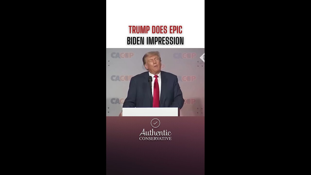 Trump does EPIC Biden Impression 😂 (short video)