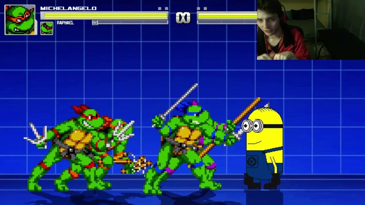 Teenage Mutant Ninja Turtles Characters (Leonardo And Raphael) VS Dave The Minion In An Epic Battle