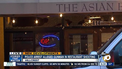 Gunman in Hillcrest restaurant shooting arrested