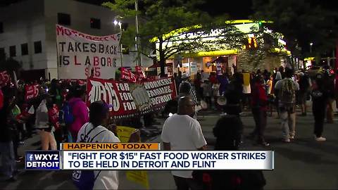 'Fight for $15' fast food worker strikes to be held in Detroit, Flint