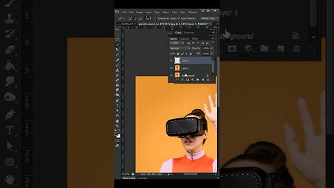Monster VR Box Glasses in wallpaper set in photoshop beginners #photoshop #shorts of ritik kherala