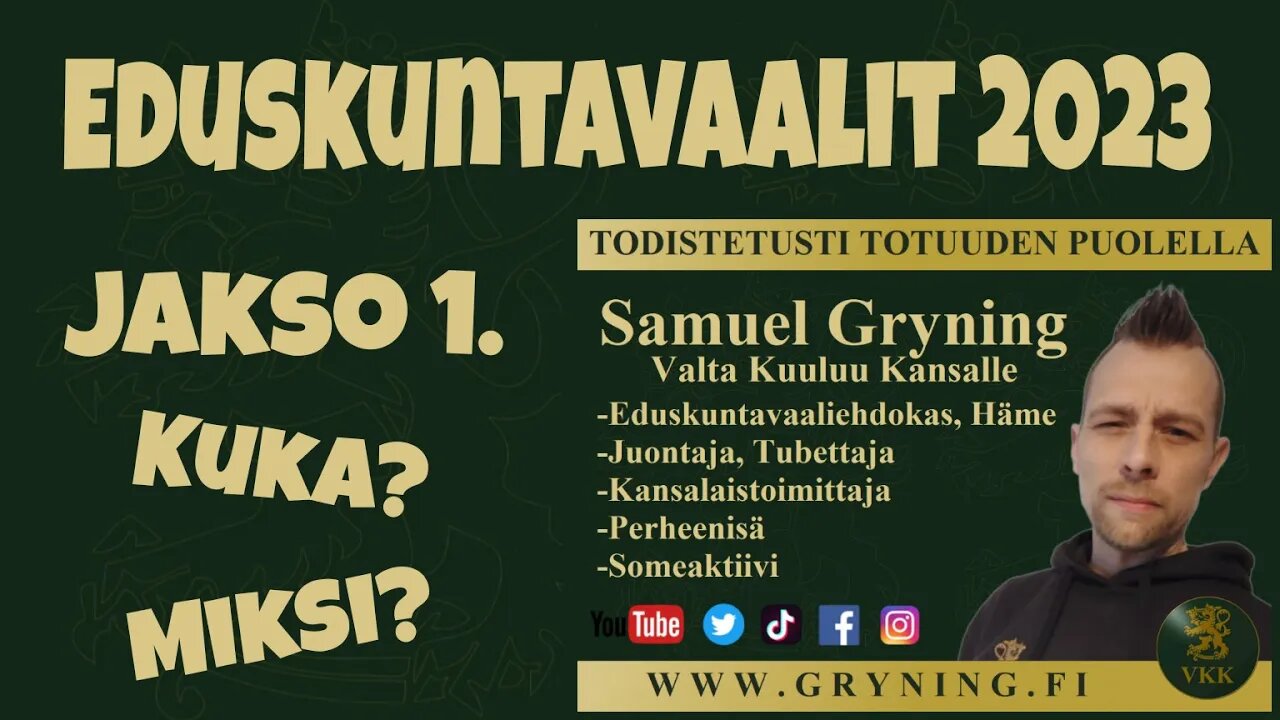 1. Eduskuntavaalit 2023 - Kuka? Miksi?