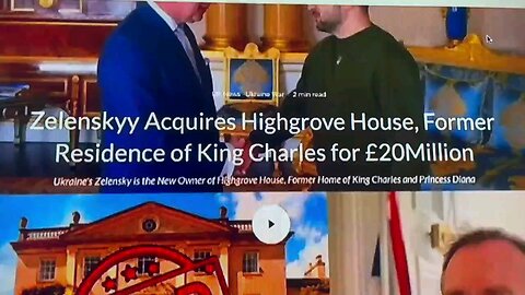 Zelensky purchases King Charles former mansion for 25 million. I wonder where he got the money?
