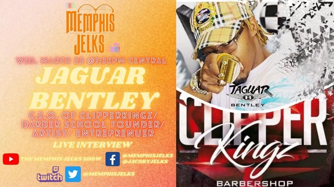 Jaguar Bentley Joins Us To Discuss Founding A School, Clipperkingz Barbershop, Music, Art & More!!