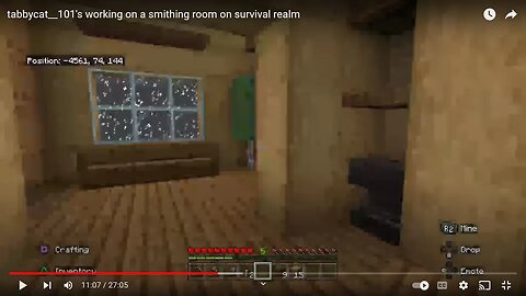 tabbycat__101's finishing up a smithing room on survival realm