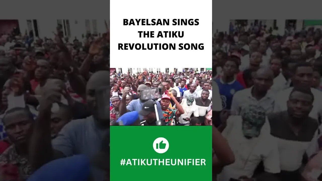 Bayelsan sing the ATIKU REVOLUTION Song to reaffirm their support #shorts