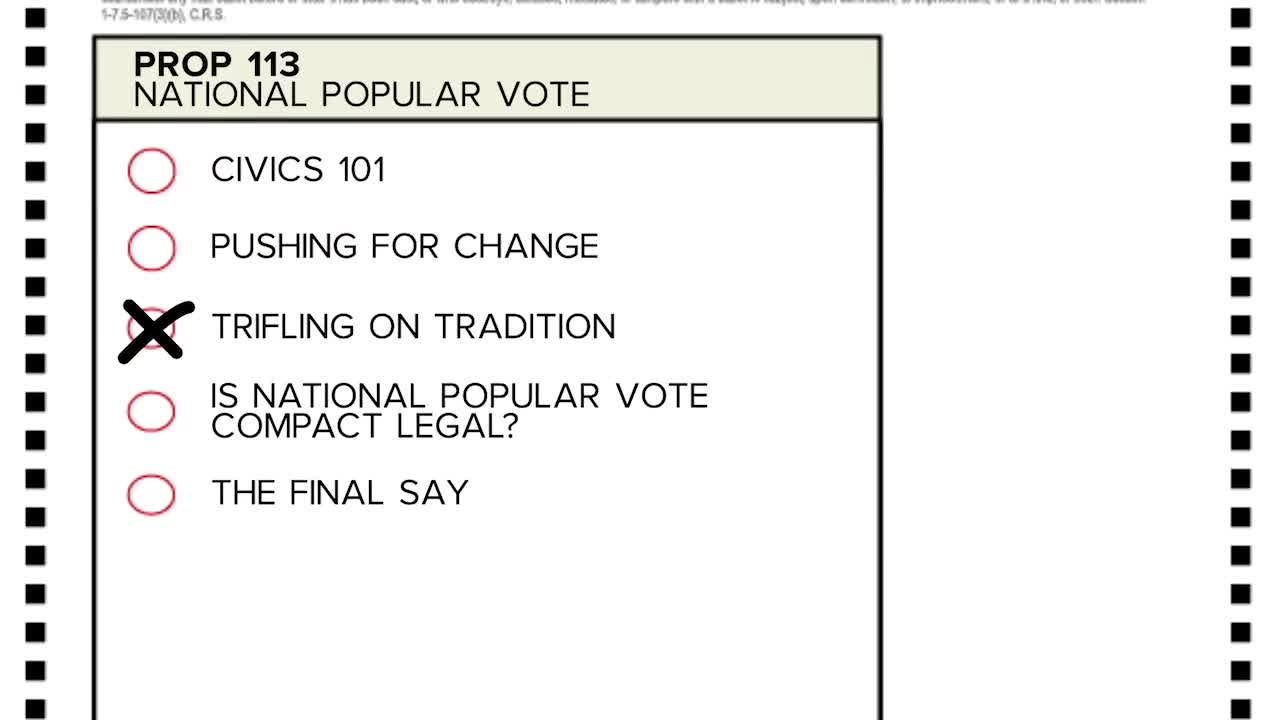 Colorado's role in the National Popular Vote Compact is on the line for voters to decide in November