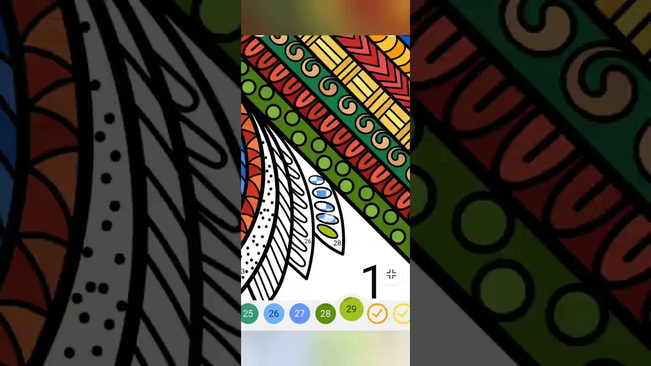 Color by number - intricate mandala