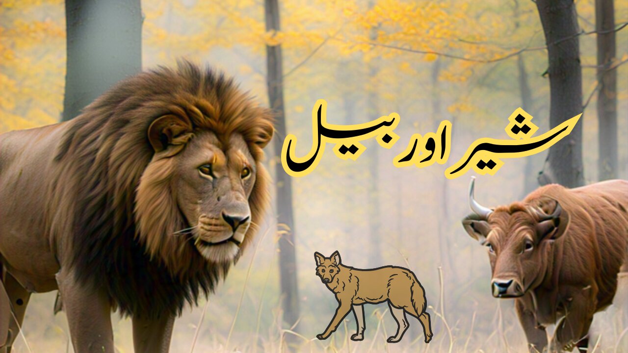 LION AND OX | شیر اور بیل| ANIMAL STORY | INTERESTING STORY