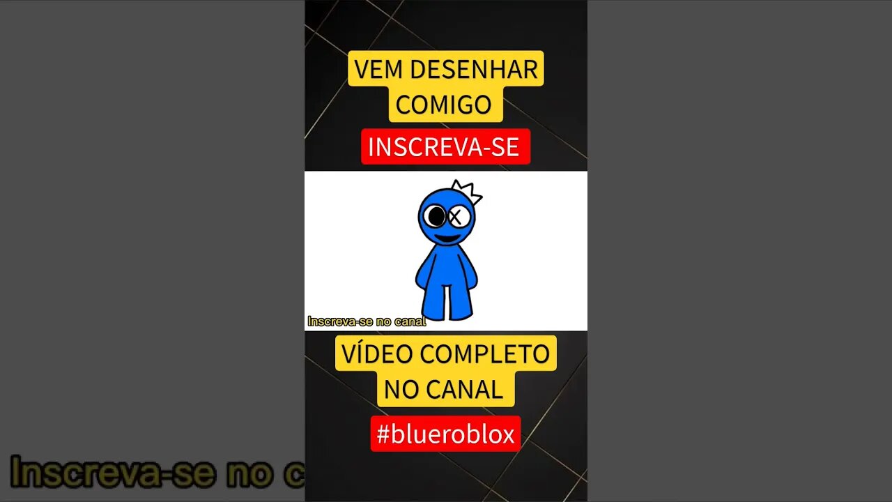 COMO DESENHAR BLUE - RAINBOW FRIENDS - ROBLOX #desenho #shorts #desenhofacil