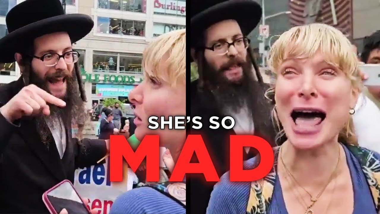 Unhinged Zionist Karen Gets Mogged By Pro-Palestinian Jew