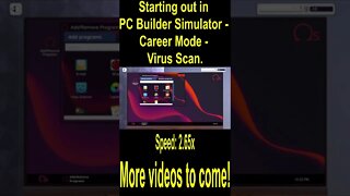 Starting out in PC Builder Simulator - Career Mode - Virus Scan