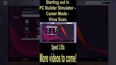 Starting out in PC Builder Simulator - Career Mode - Virus Scan